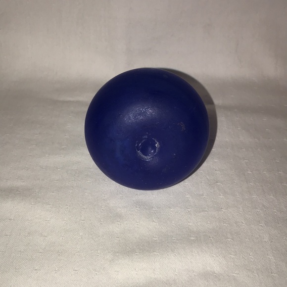 Vintage Small Frosted Cobalt Blue Pitcher with Frosted Handle - Picture 6 of 9